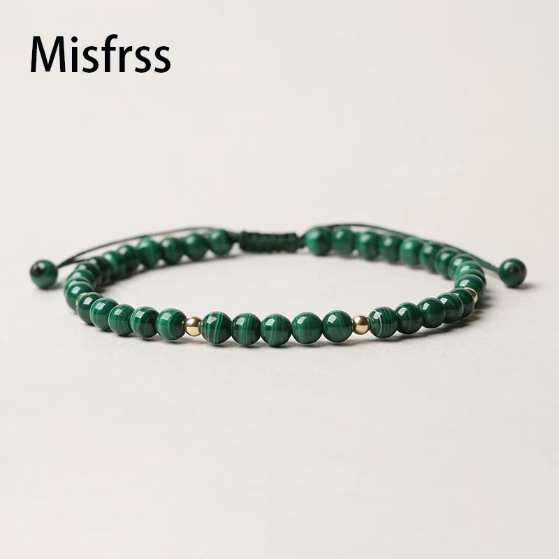 

Natural Stone Beads Bracelet Hand Beads Malachite Bracelet Women And Men Fashion Charm Lucky Jewelry Gift Misfrss