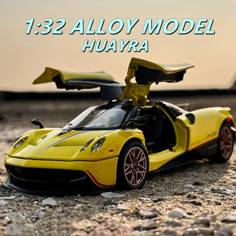 

1:32 Pagani Huayra Dinastia Alloy Sports Car Model Diecasts Metal Toy Car Model Simulation Sound and Light Collection Kids Gift