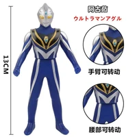 13cm small soft rubber ultraman agul version 2 action figures model doll furnishing articles childrens assembly puppets toys
