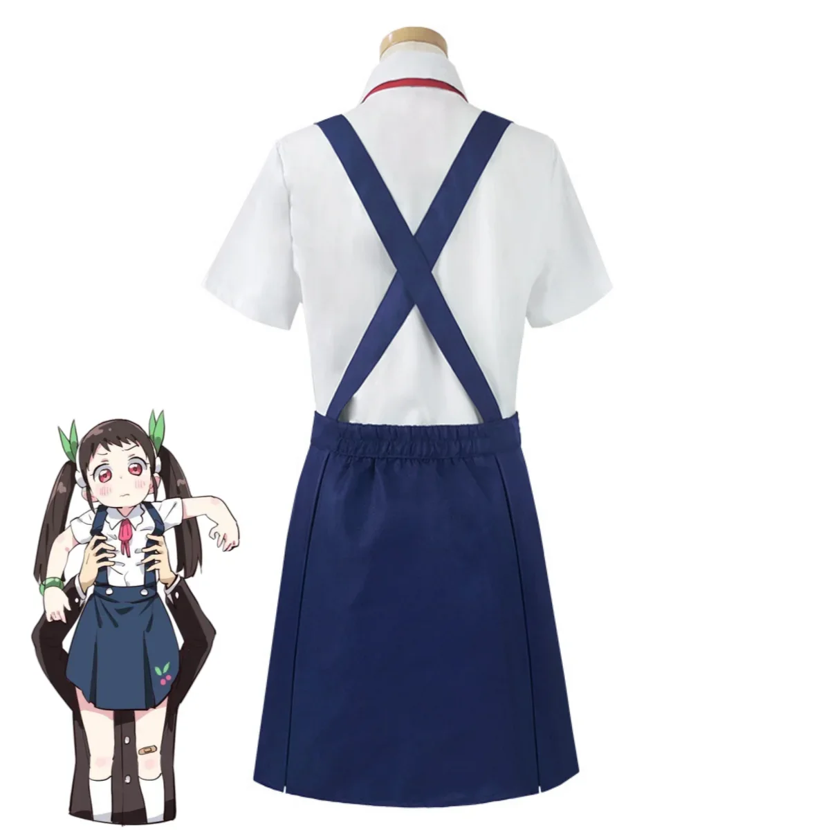 Аниме Bakemonogatari Monstory Series Hachikuji Mayoi Косплей Костюм Рубашка Юбка на бретелях Школьная форма Женский сексуальный милый комплект моряка (art.: 3920d2ff85b29) - 3920d2ff85b29
