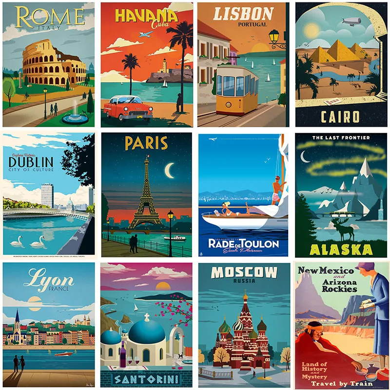 Алмазная вышивка Город для путешествий сделай сам | Дом и - Цена: 572.16