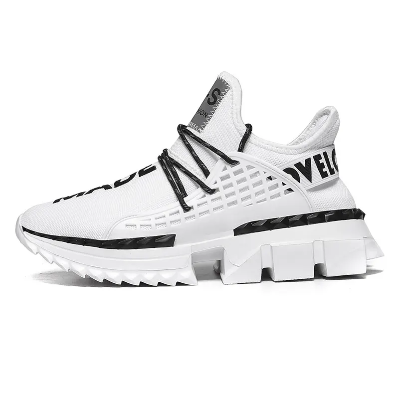 

New casual men's shoes breathable fly weaving leisure sports running shoes