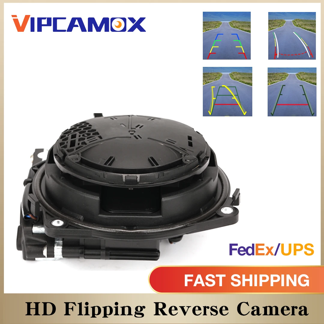 

Flipping Rear View Camera for VW CVBS Night Version Reverse Parking Badge Camera with Track for Golf Passat POLO CC Bettle T-ROC