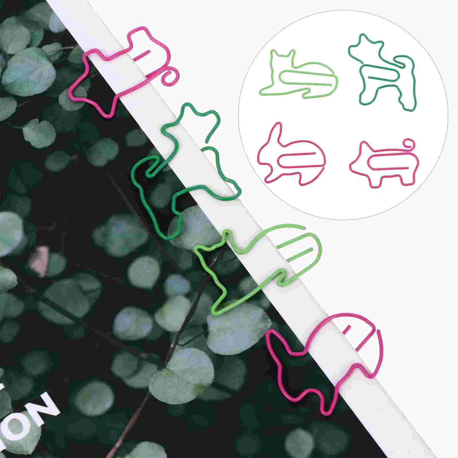 

60pcs Creative Animals Shaped Paper Clips Clips Lovely Office Supplies