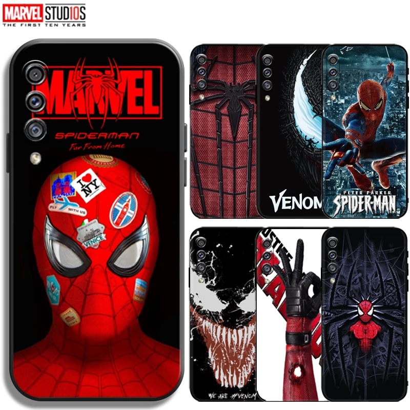 

Venom Spiderman Deadpool Phone Case For Samsung Galaxy A30 A30s Carcasa Back Bumper Soft TPU Black Funda