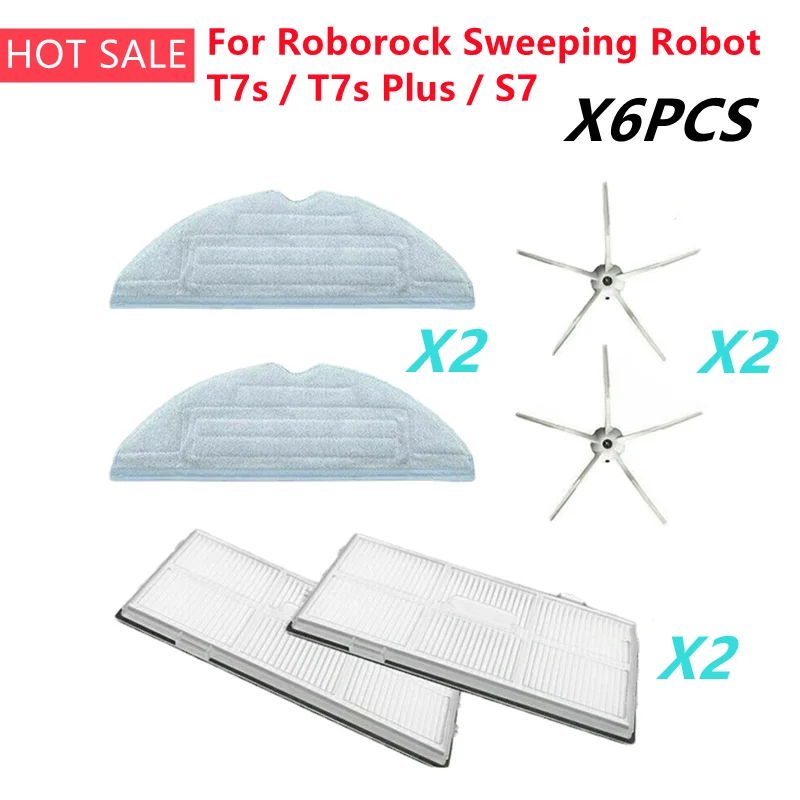

For Roborock Sweeping Robot T7s / T7s Plus / S7 Accessories Cleaning Rag Brushing Filter Screen At The Edge of Rag