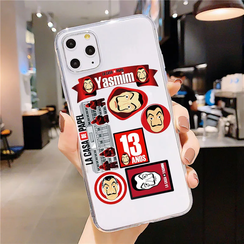 Прозрачный чехол с надписью La Casa De Papel для IPhone 7 8 Plus SE 2020 X 11 ТВ бумажный XS MAX XR |