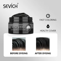 sevich hair clay black color dye hair wax for men women styling pomade long lasting dyeing hair styling gel repair damaged hair
