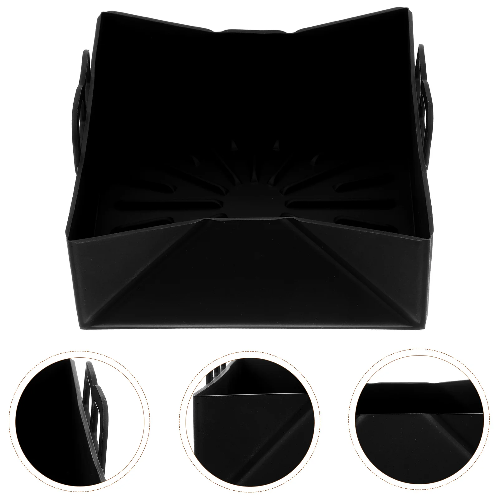 

Fryer Air Silicone Basket Pot Liner Baking Pan Bowl Tray Non Liners Paper Crisper Replacement Stick Accessories Mats Reusable