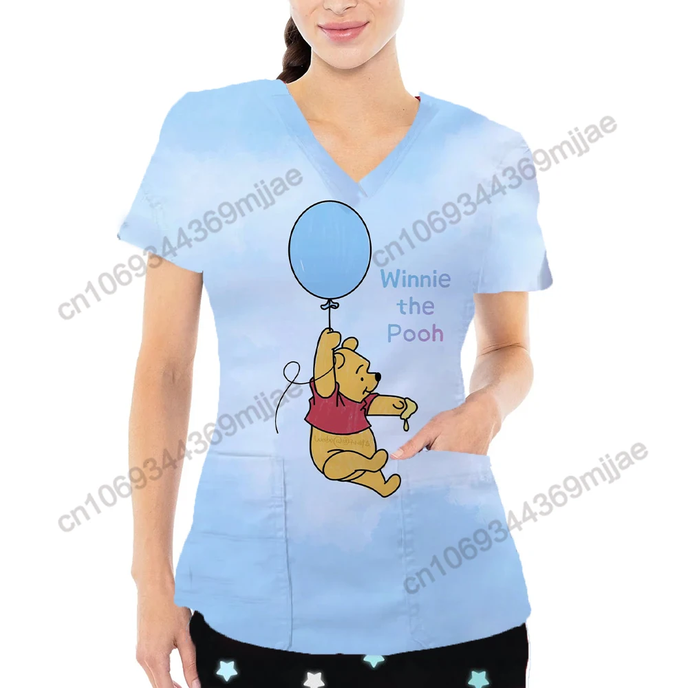 Униформа медсестры Yk2 женские футболки с v-образным вырезом топы Y2k женская одежда