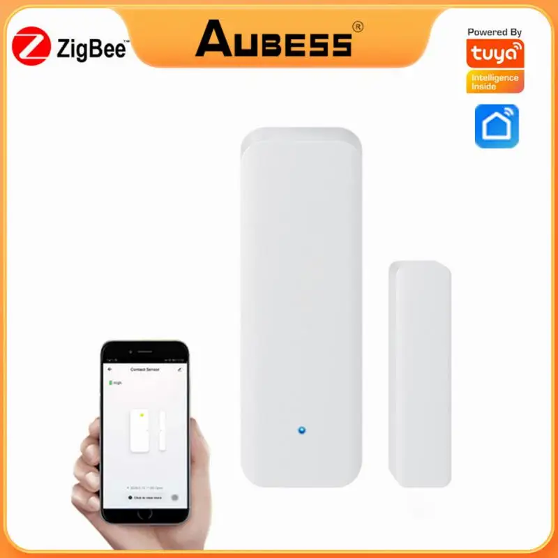

Смарт-датчик двери Tuya Zigbee, беспроводной детектор сигнализации для окон, магнитная Автоматизация дверей, дистанционное управление через при...
