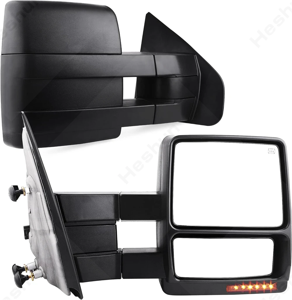 

Раздвижное буксировочное зеркало для 2007 2008 2009 2010-2014 Ford F-150 Series F150 Raptor, боковое зеркало с подогревом, складное