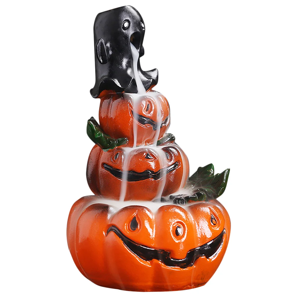 

Resin Censer Home Supplies Halloween Holder Office Desktop Adornment Pumpkin Backflow Burner Stick Rack