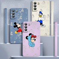the most fashionable disney cartoon for samsung galaxy s22 s21 s20 fe s10 note 20 10 ultra lite plus liquid left rope phone case