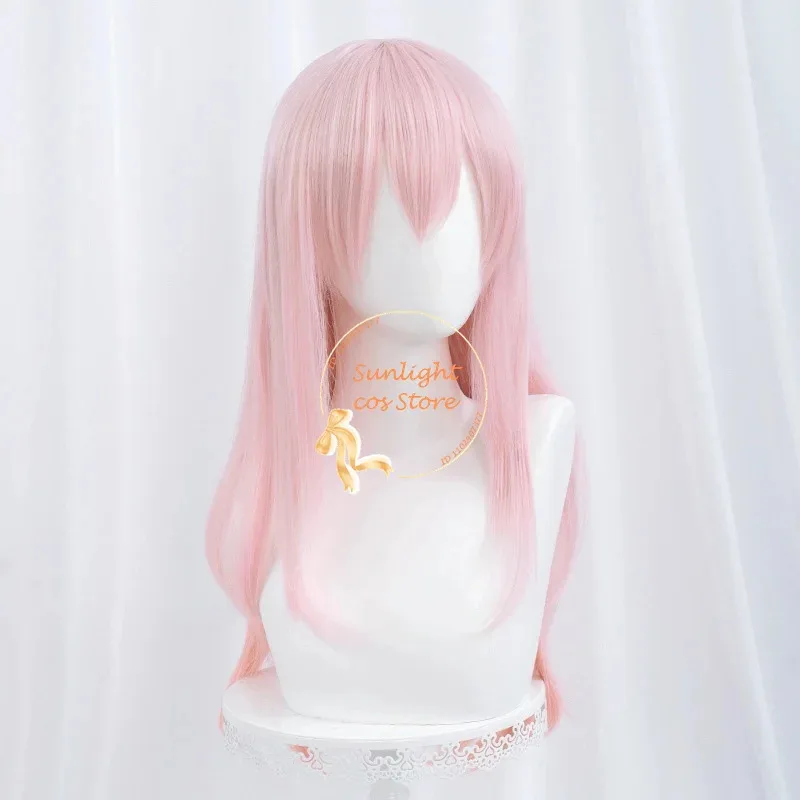 Фото Super Sonico SuperSonico 60 см длинные розовые Хэллоуин косплей аниме термостойкие синтетические волосы + парик k;3,c'5.b;8' №3