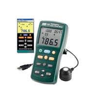 tes 132 solar power meter wide spectral range datalogging usb cable software power meter high precision