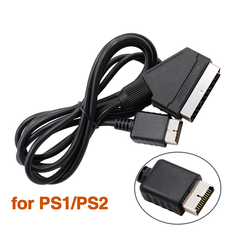 1 8 м RGB Scart кабель для PS2/PS1/PS3/SEGA MD1/MD2/Dreamcast/Saturn/XBOX 360 Ретро видеоигры Consoels от bitfunx |
