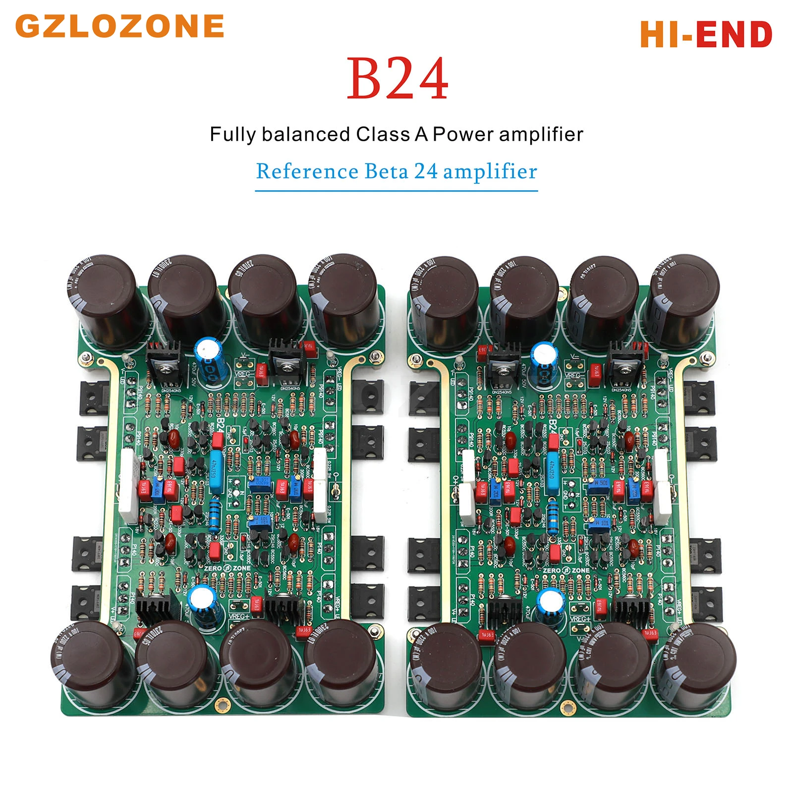 

2 шт., HI-END B24, полностью сбалансированный усилитель мощности класса А, готовая плата, справочная информация, усилитель бета 24