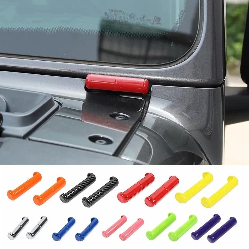 

Car Front Windshield Hinge Decoration Cover Trim Sticker for Jeep Wrangler JL JT 2018 2019 2020 2021 2022+ Exterior Accessories