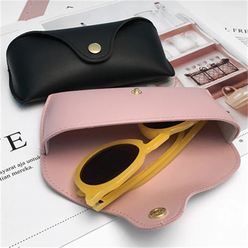 

Fashion Men Women Glasses Case PU Leather Cover Sunglasses Case Portable Soft Glasses Box Pouch Bag Accessories