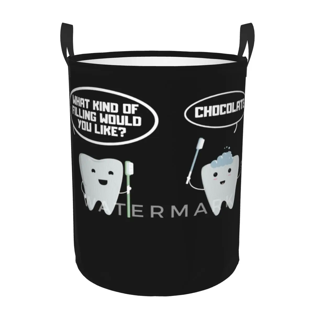 

Funny Dental School Dentist Hygienist Student Circular hamper,Storage Basket Sturdy and durableGreat for kitchens books