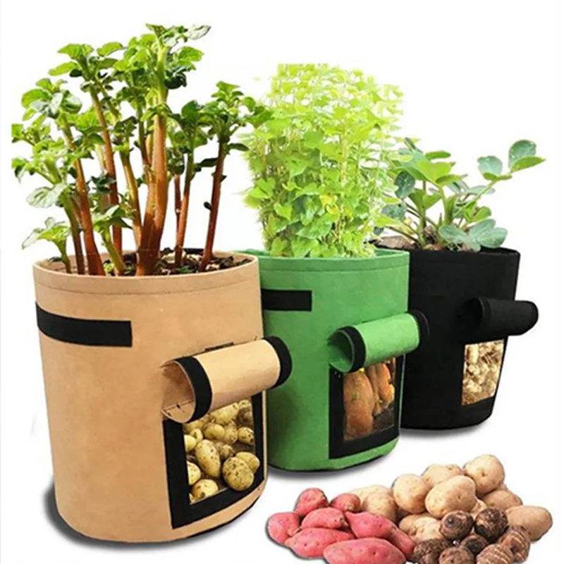 

Высококачественная войлочная ткань, 1 шт., сумка для выращивания томатов, картофеля, аксессуары для сада, нетканые тканевые пакеты для выращивания овощей