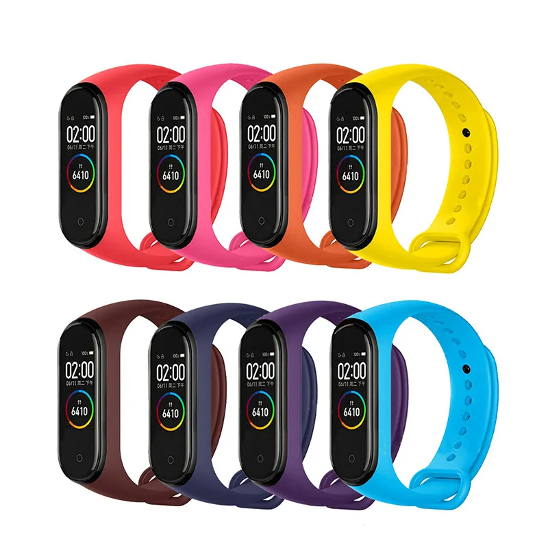 

Strap for Xiaomi Mi Band 5 4 3 6 Silicone Wristband Bracelet Replacement for Xiaomi Band 4 MiBand 5 4 3 6 TPU Strap