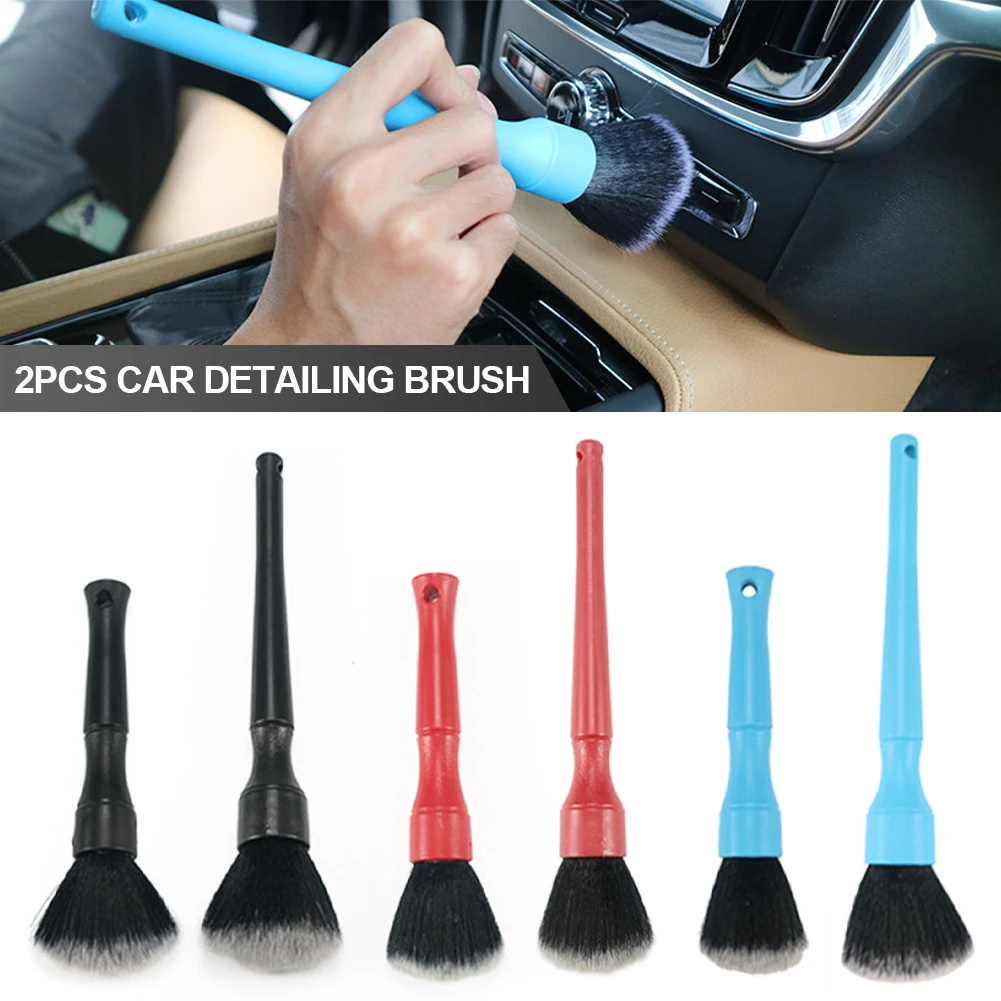2PCS Car Detailing Brush Auto Wash Accessories Car Cleaning 