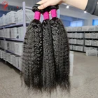 Прямые пряди волос Yaki, 100% человеческие накладные волосы Remy, прямые пряди пакеты естественного цвета, малазийские волосы 10-40 дюймов