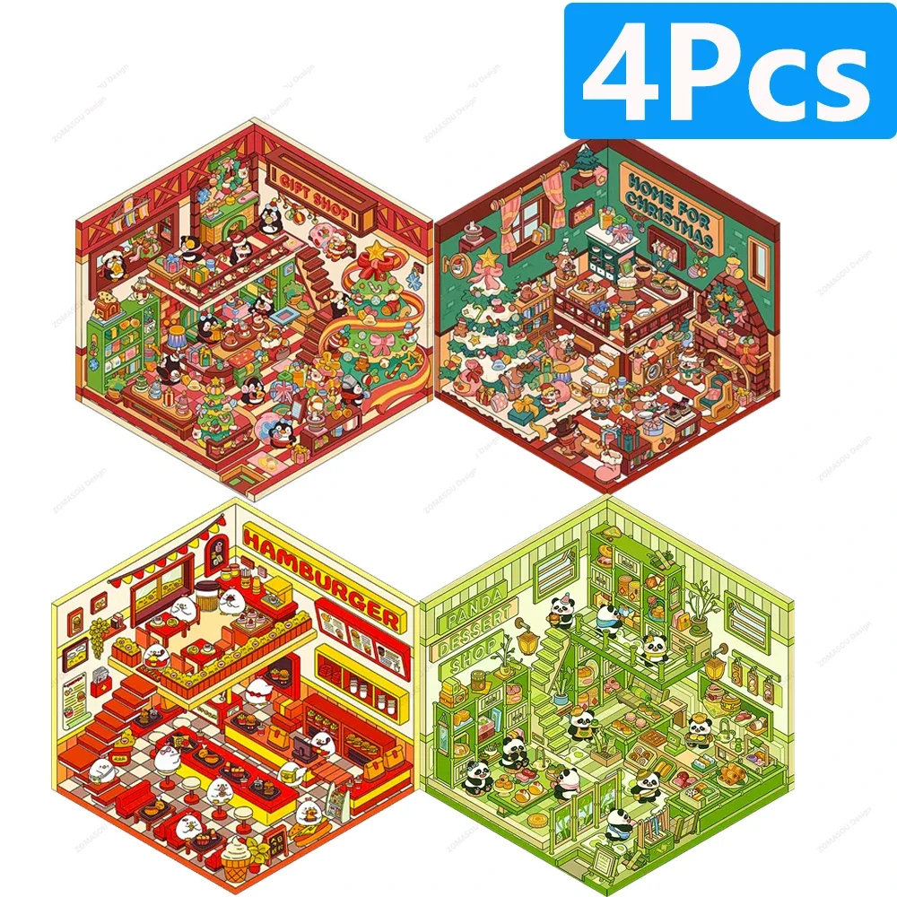 

Рождественские 3D наклейки для ландшафта