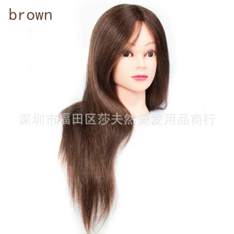 

95% real person hair model dummy head model head hair practice head can be hot roll blowing hairpin hairpin head
