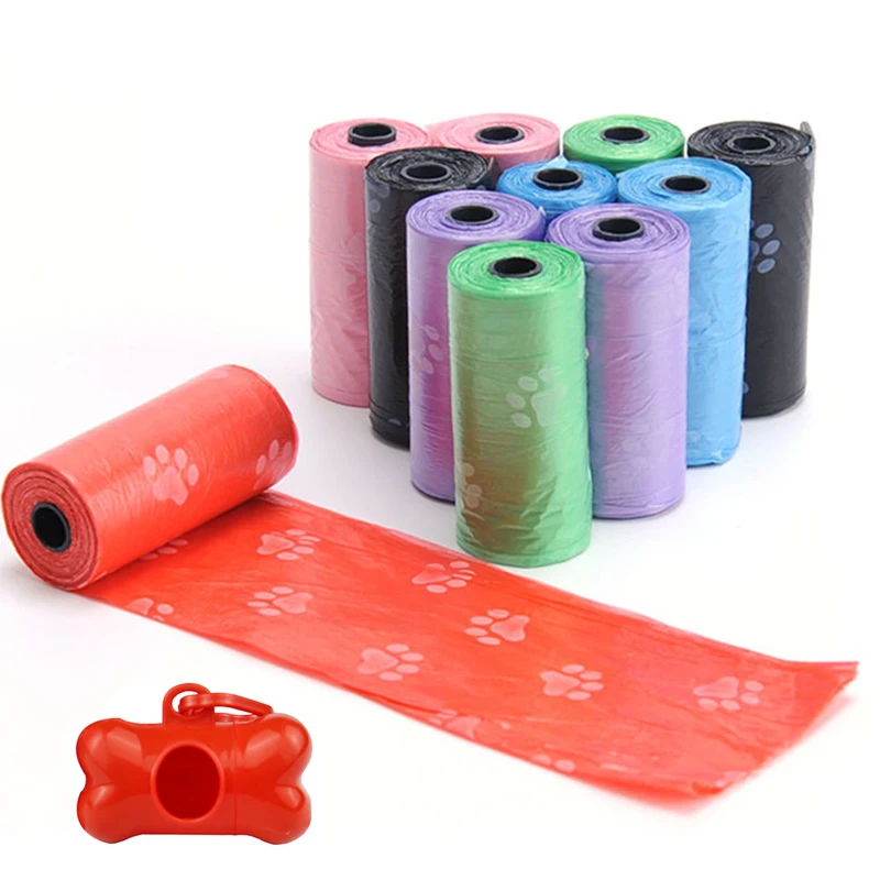 

40/100 Rolls Dog Poop Bags Waste Garbage Bags Outdoor Pet Carrier Holder Dispenser Litter Bag