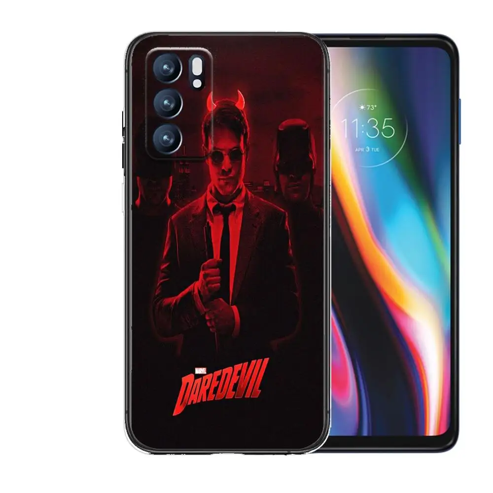 Чехол Daredevil для RealmeC3 OPPO Realme C3 RMX2020 Coque Capa Funda find x3 pro C21 8 Pro a91 Black Soft Phone Fundas Sac |