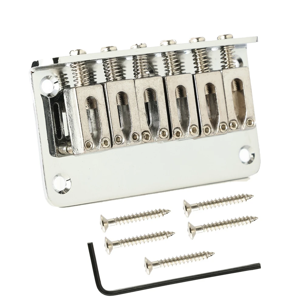

6 String 78MM Hardtail Top Load Bridge For Strat TL Electric Guitar With Screw Wrench Tools Spanner Musical Instrument Accessory