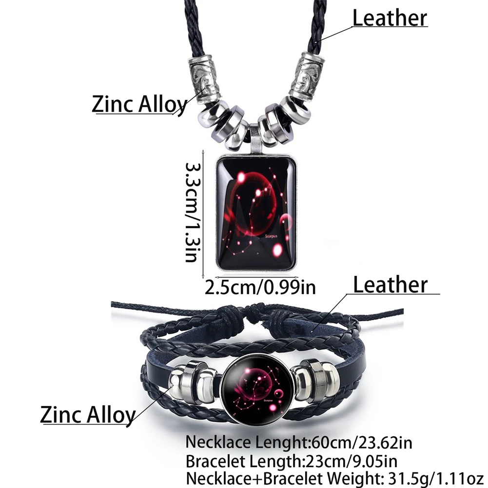 2024 персонализированное ожерелье с подвеской дизайн созвездия галактики 12 знаков