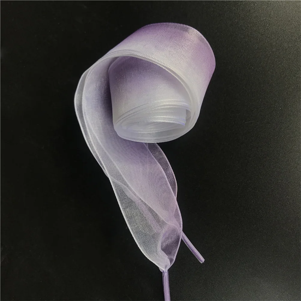 5Pairs Satin Shoe Ribbon Shoe Strings Transparent Wide Flat Shoe Rope Colorful for Sneakers