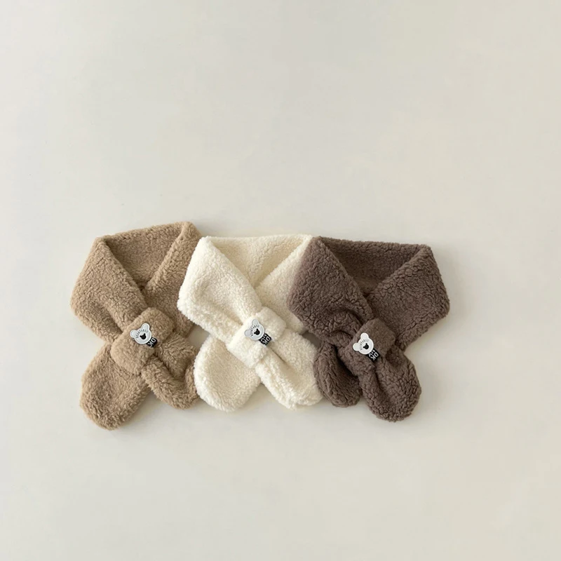 

Kids Scarf Autumn Winter Children Cute Cartoon Bear Outdoor Warm Scarf Newborn Neckerchief Thicken Baby Boy Girls Soft Scarves