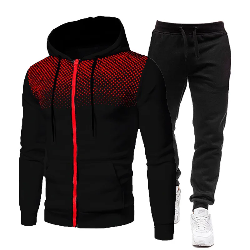 

2022 New Men's Suit Hoodie + Pants Autumn and Winter Sports Suits Casual Sweater Sportswear Sportswear Casual Men's Suits