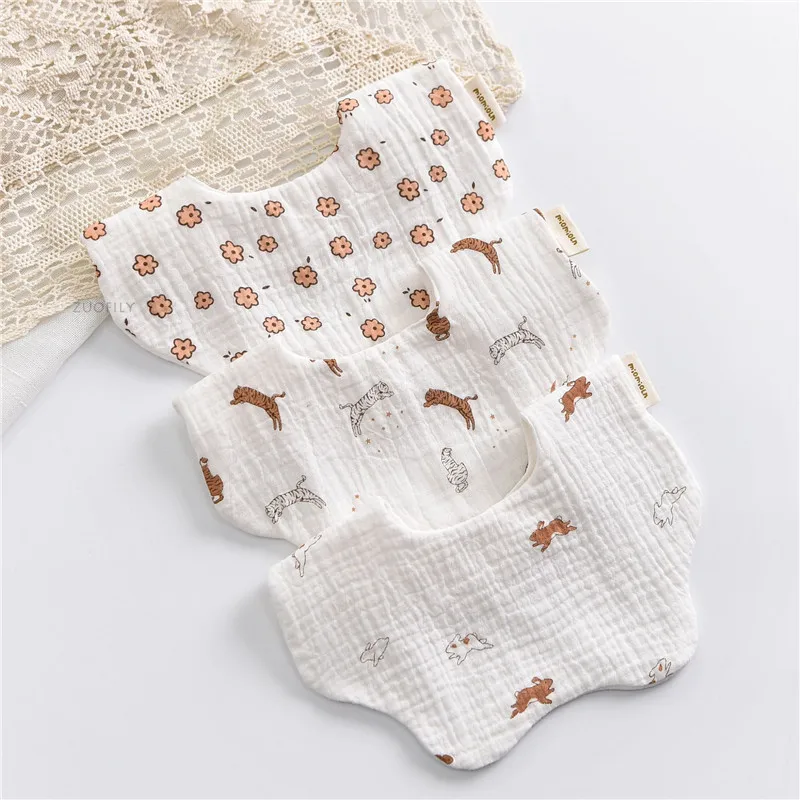 Детские нагрудники поворот на 360 градусов 6 слоев марлевого муслина детская ткань