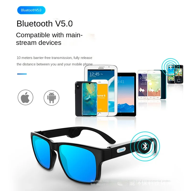 

Smart Glasses Wireless Bluetooth 5.0 Sunglasses Outdoor Smart Sport Hands-Free Calling Music Anti-Blue Eyeglasses Cycling