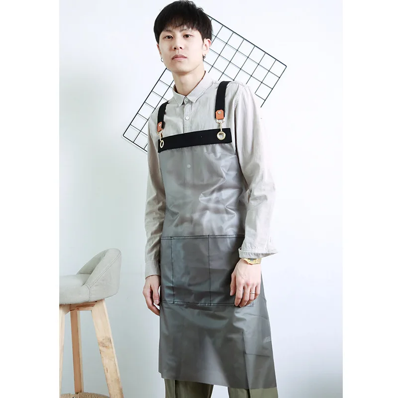 

Transparent apron hairdressing manicure ironing and dyeing women's home kitchen cooking men's aquatic hair salon work clothes