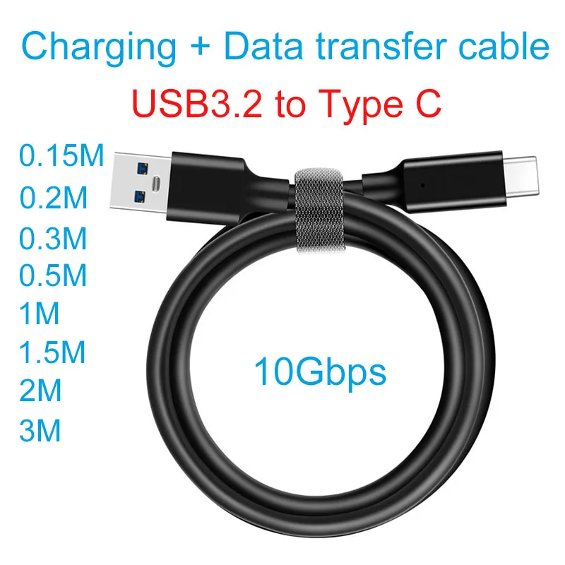 

USB 3.1/3.2 TO Type C Gen 2 Cable 10Gbps Data Transfer function with 60W QC 3.0 Fast Charging connect cable for phone