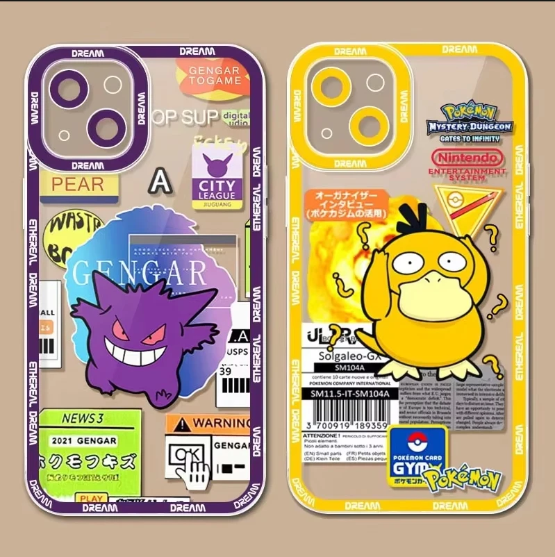 Мягкий силиконовый чехол из ТПУ P-Pokemon для iPhone 15 14 Plus 13 12 11 X XS XR Pro Max Mini 8 7 6 6S