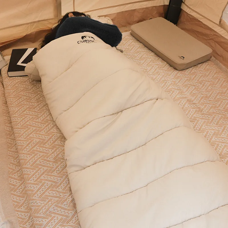 Уличный спальный мешок для кемпинга удобный в переноске толстый теплый взрослых