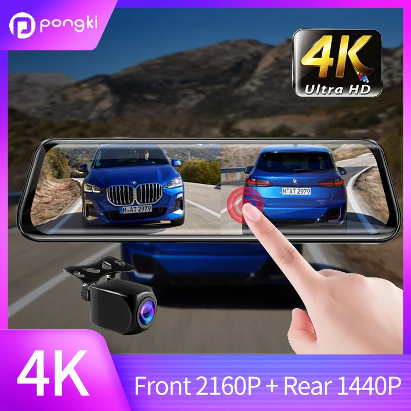 

12-дюймовый полноэкранный Автомобильный видеорегистратор заднего вида, Автомобильный видеорегистратор, Автомобильный видеорегистратор, з...