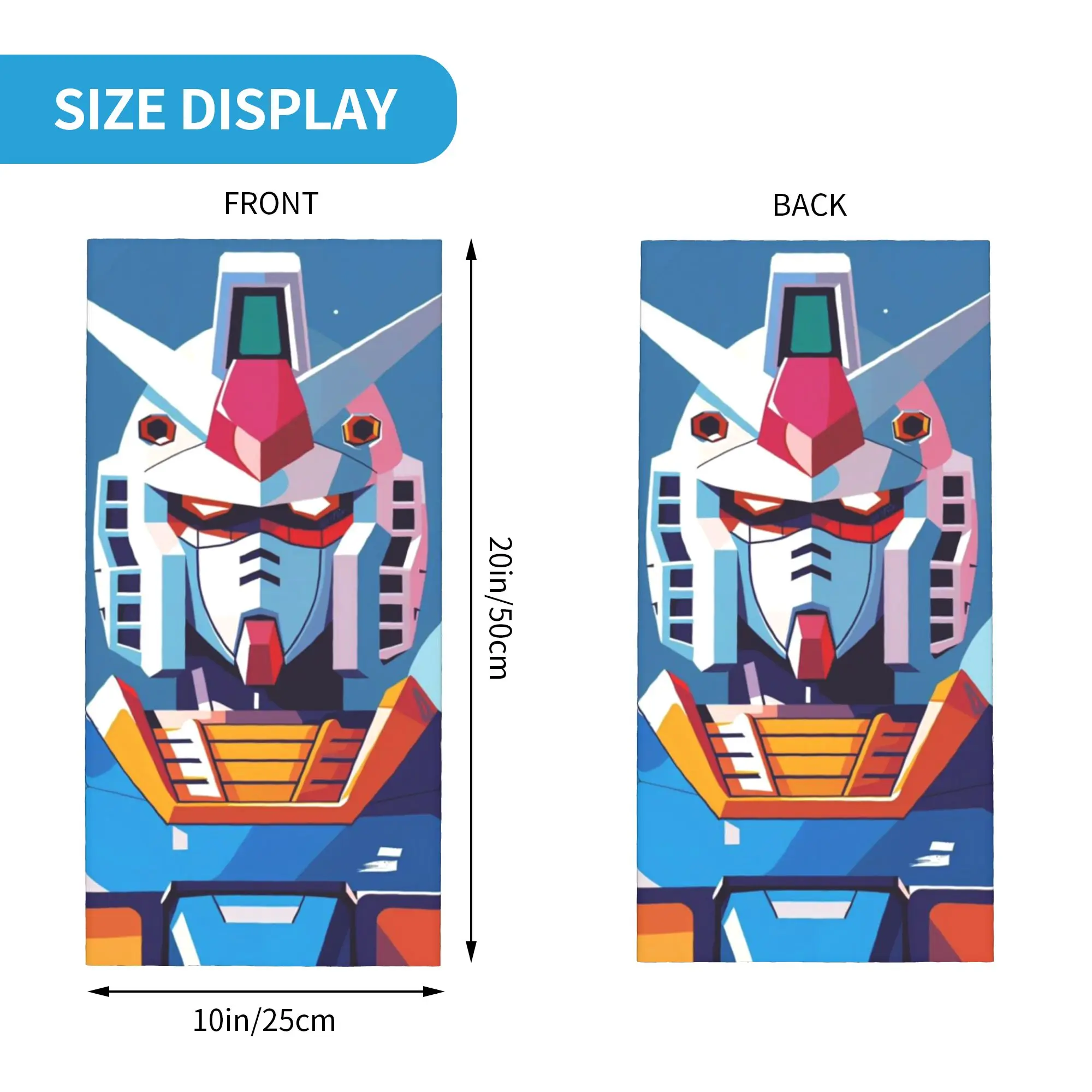 Фото RX 78 2 (7) Bandana Cover Club Gundam Face Scarf Многофункциональный шарф для взрослых на все сезоны №2