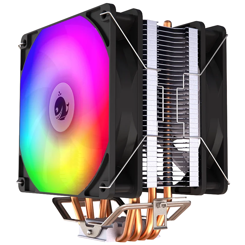 Кулер для процессора с 4 тепловыми трубками 120 мм PWM 4Pin RGB ПК тихий Intel LGA 2011 2011-3 1700 1150