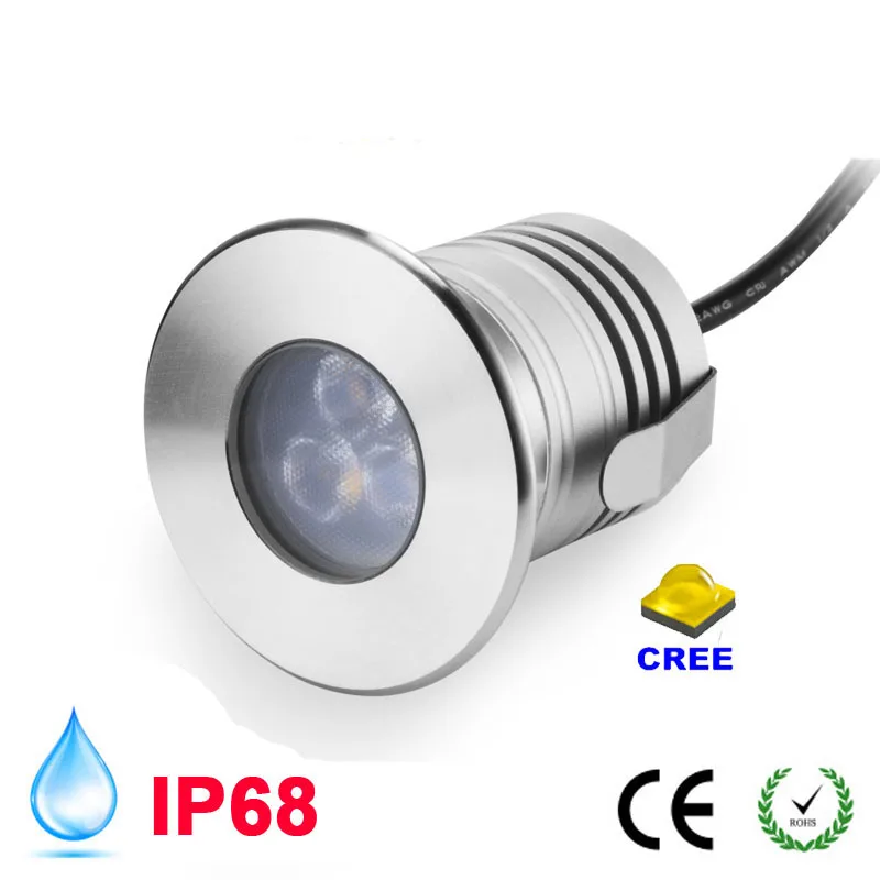 

LED Underwater Lights DC-12v Pool Iandscape Buried Lights Waterproof 3W Spotlights Resistant Swimming Pool Water Fish Pond Light