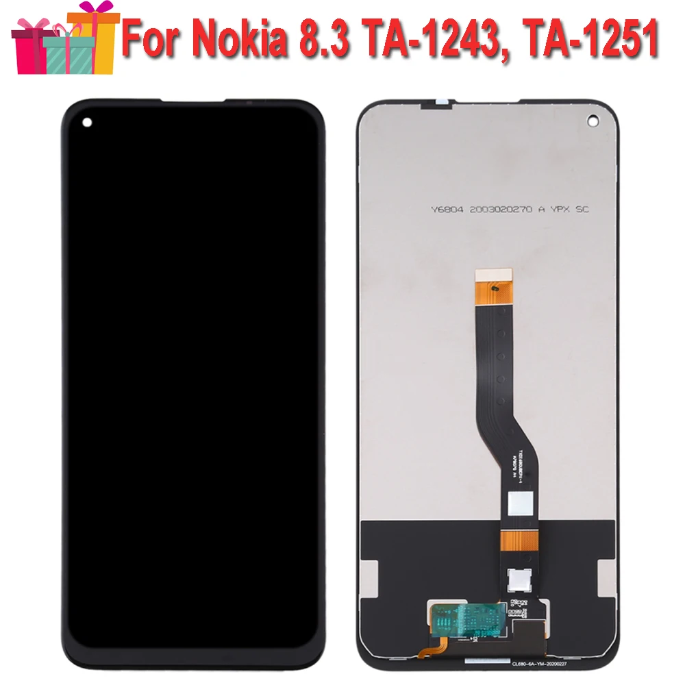

6,81 "оригинальный для Nokia 8.3 5G ЖК-дисплей сенсорный экран дигитайзер в сборе для Nokia8.3 TA-1243 TA-1251 сменный ЖК-дисплей