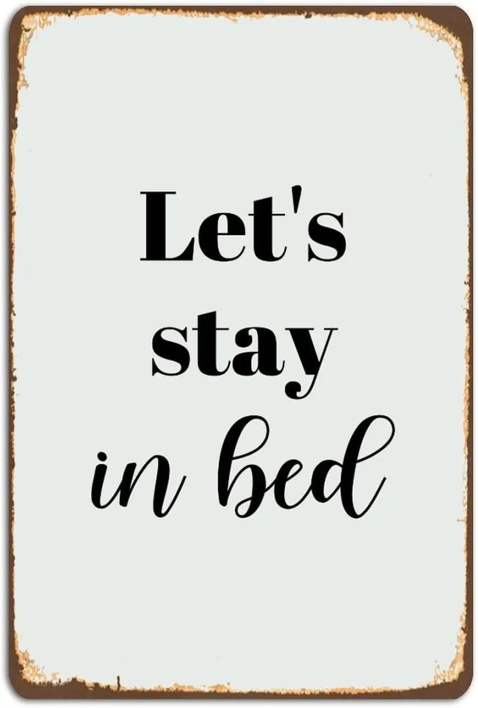 Nsprnl Цитаты Vntge Metl Sgn Ретро Let's Sty n Кровать Tn Rustc Wll Plque 8 12 nch
